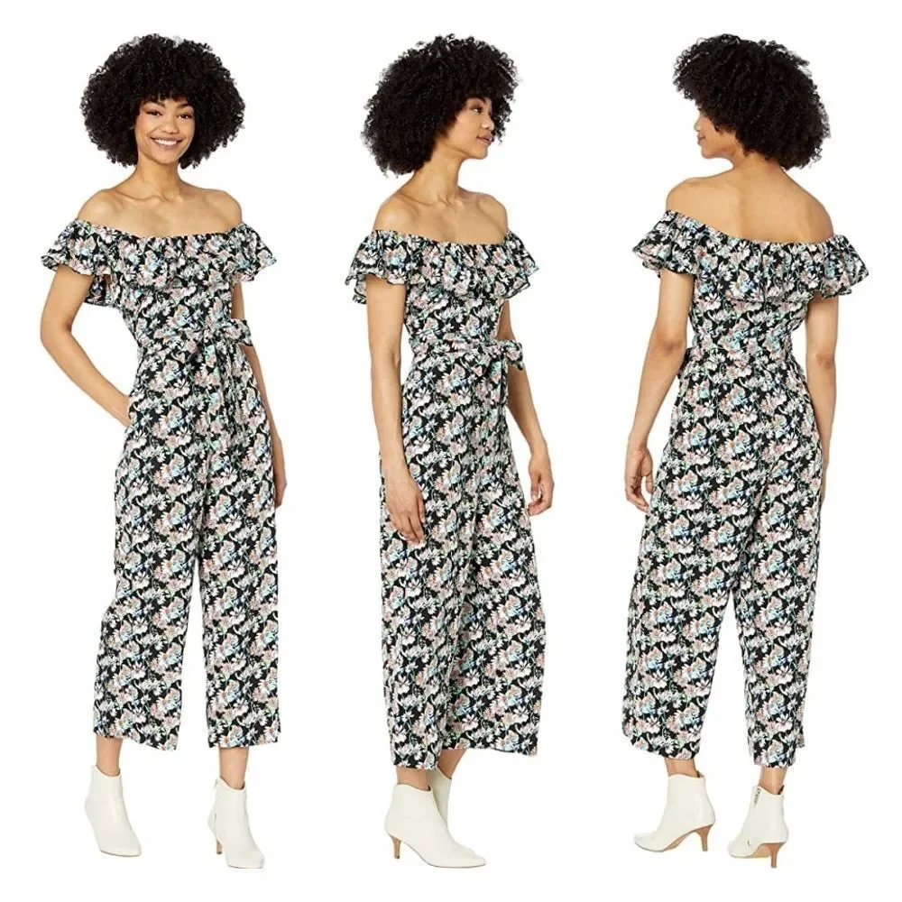 Sam Edelman | NWOT Ruffled Flutter Sleeve Floral Garden Jumpsuit | 2 - Picture 1 of 15